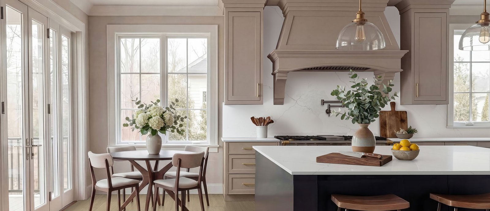 Calacatta Miraggio quartz countertop installed