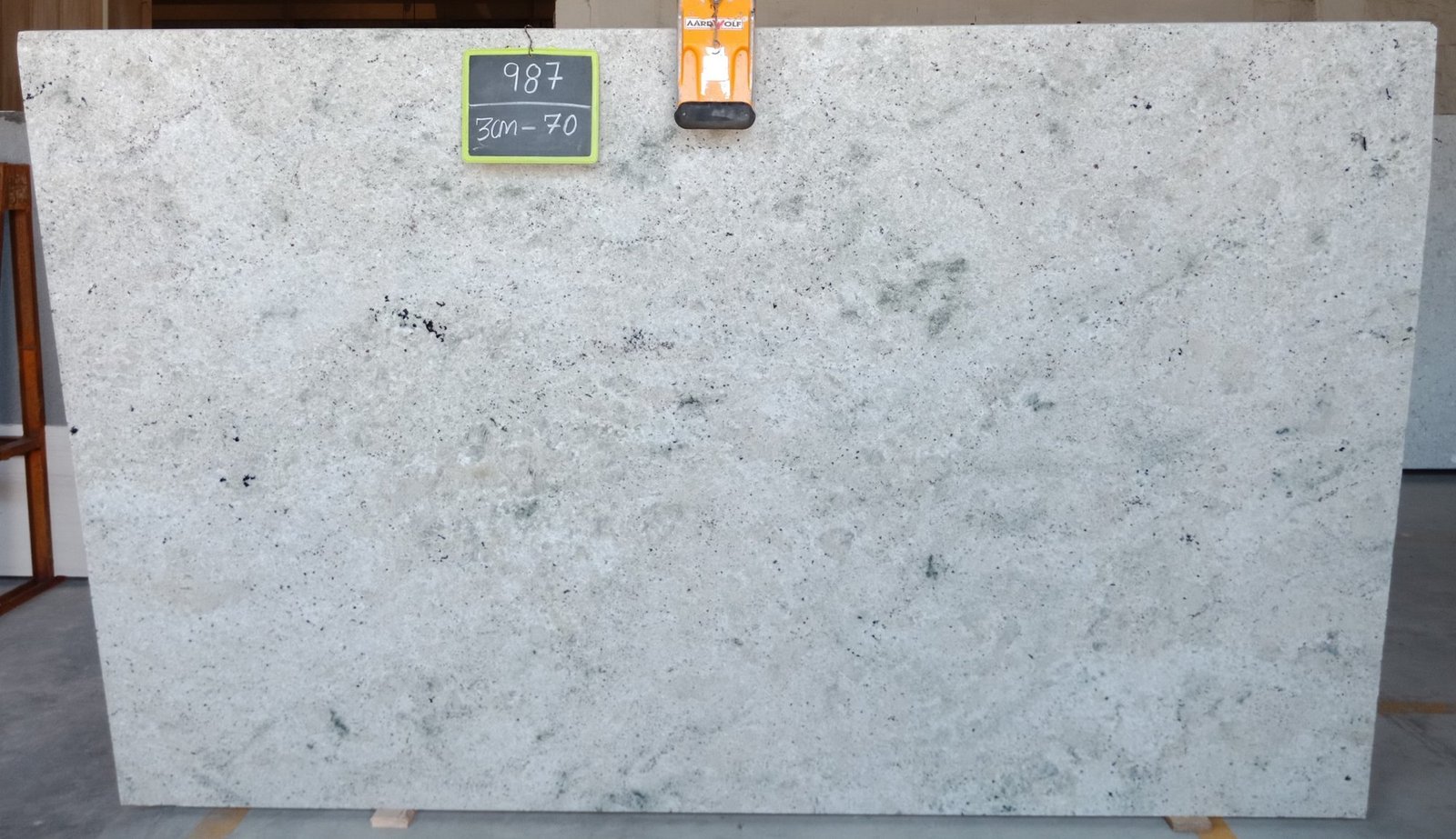 Colonial White granite slab