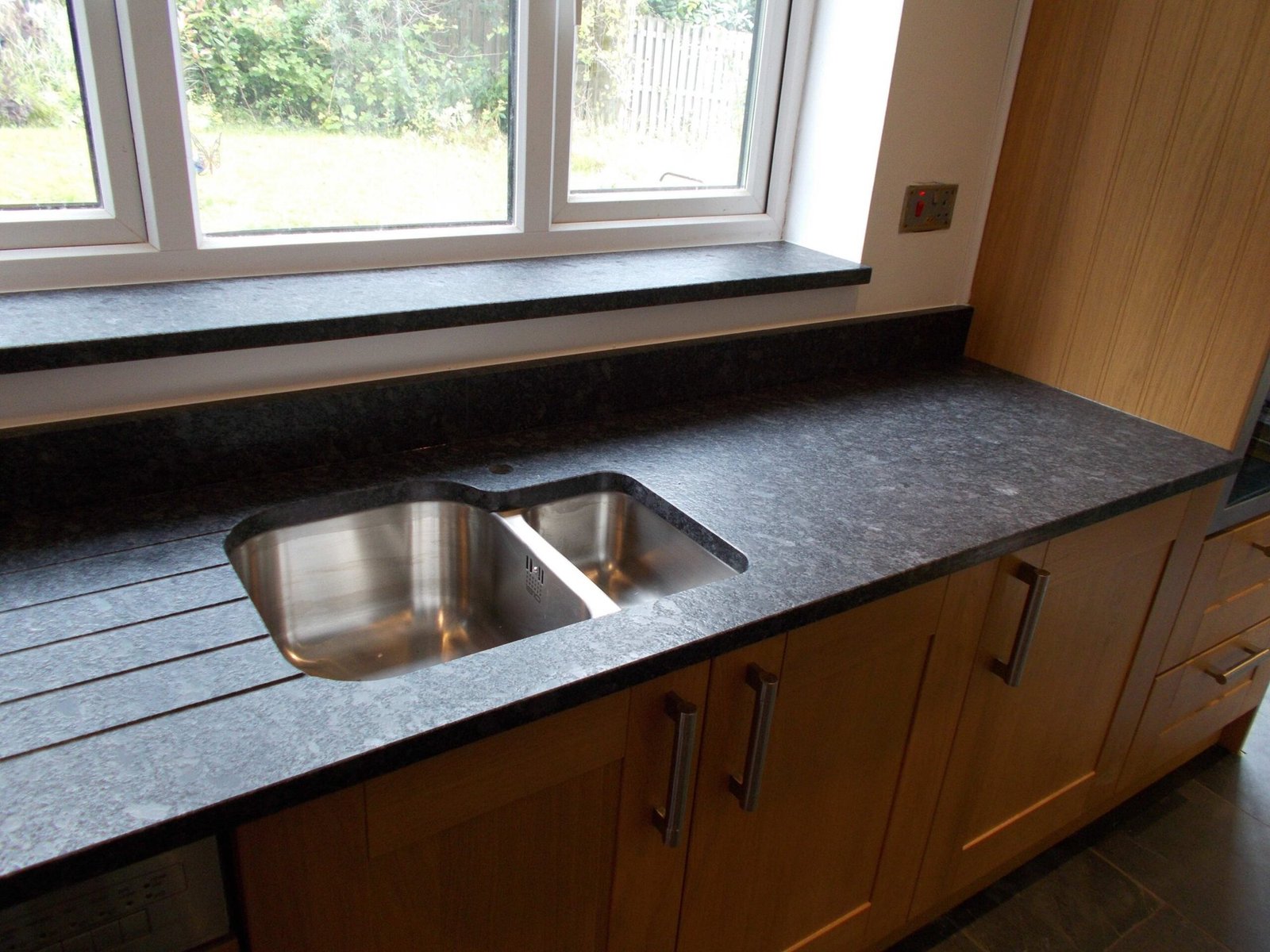 Steel Gray granite countertop installed