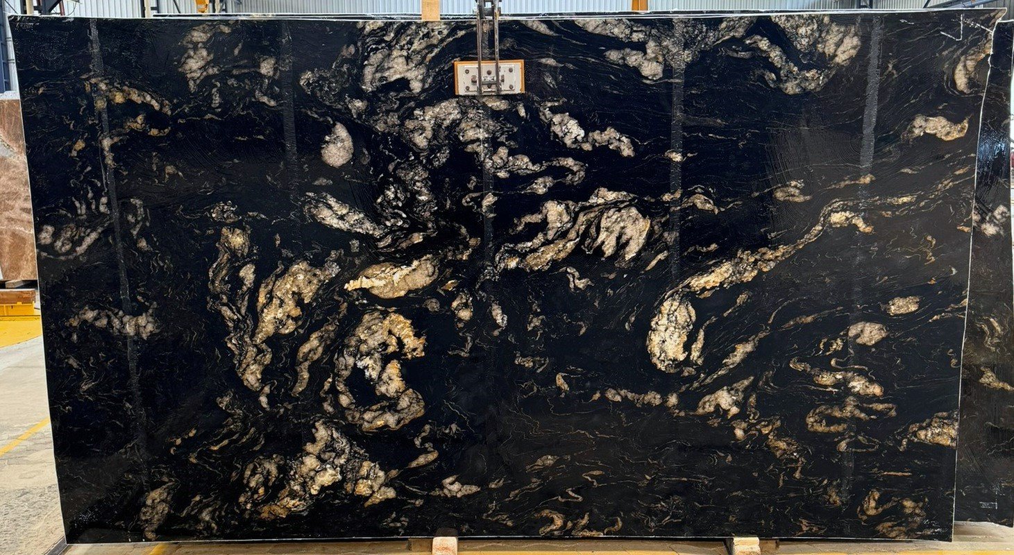 Titanium granite countertop installed